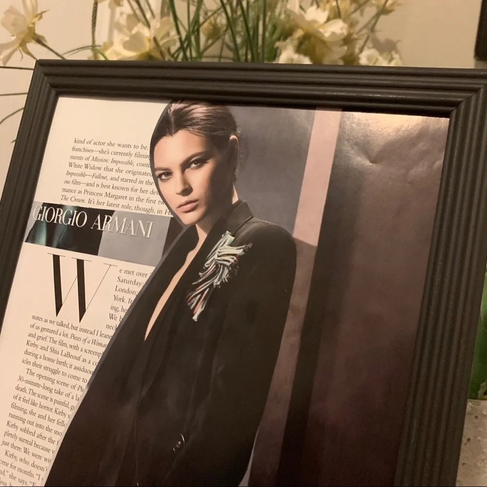 Giorgio Armani Blazer Collage Wall Art Editorial Fashion Print Chic Decor